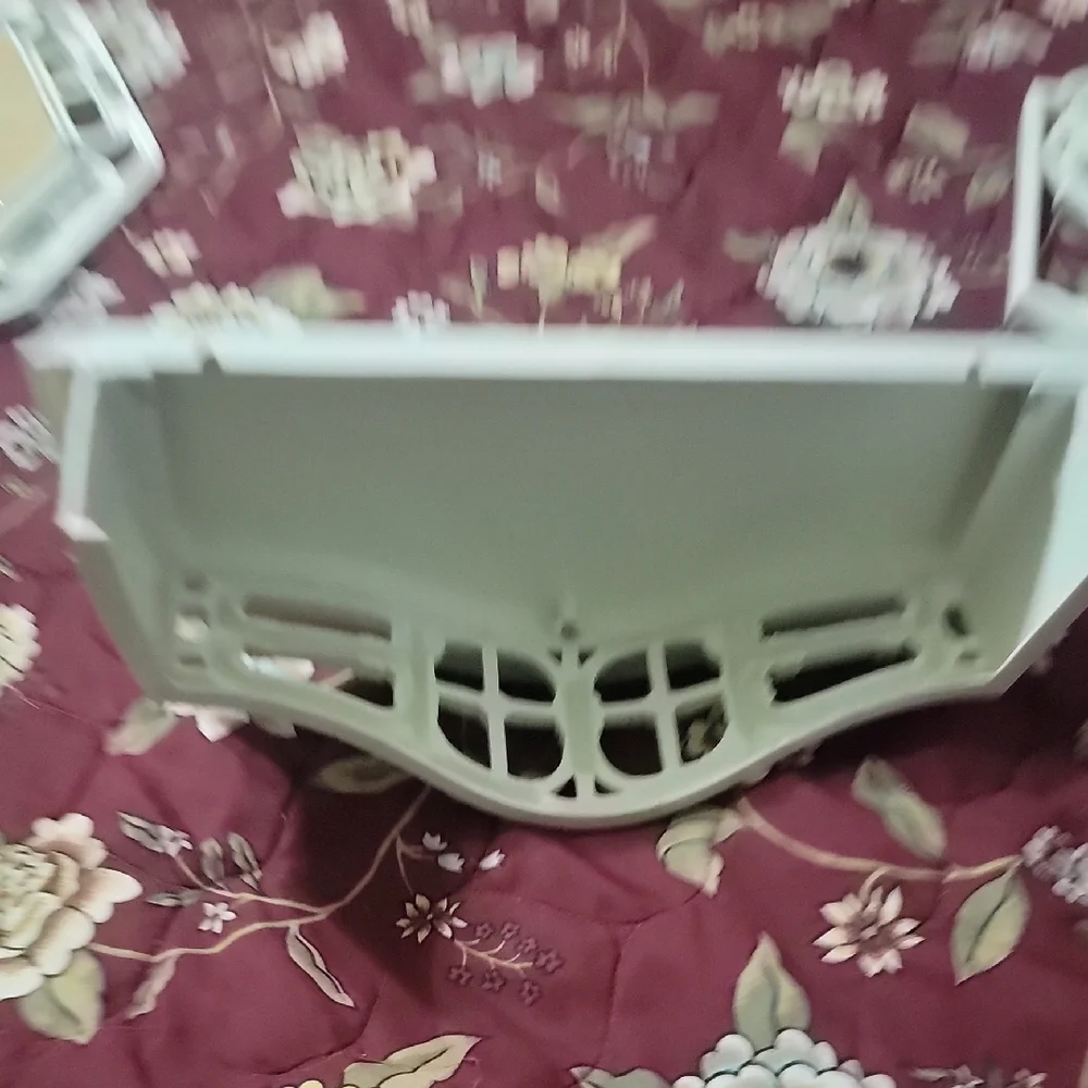 Vintage Homco White Wicker Resin Mirror Wall Decor Set